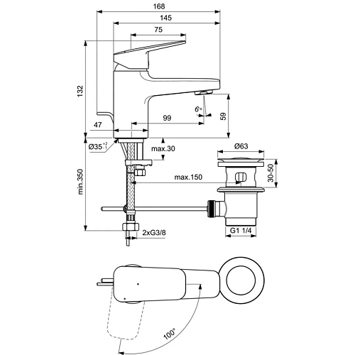 Смеситель для раковины Ideal Standard CERAPLAN BD205AA Смеситель для раковины Ideal Standard CERAPLAN BD205AA