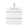 Картинка анонса товара «тумба с раковиной am.pm like m80-fhx0652-wc0652 подвесная 65 см, ящики, белый, глянец»
