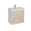 Тумба под раковину Lemark COMBI 80 см подвесная/напольная, дуб кантри/белый LM03C80T-dub