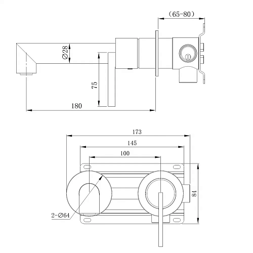 Смеситель для раковины ABBER Perfekte 316 AF8A12BG скрытый монтаж золото брашированное Смеситель для раковины ABBER Perfekte 316 AF8A12BG скрытый монтаж золото брашированное
