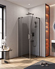 Картинка анонса товара «душевой уголок cezares slider-a-2-70/80-grigio-gm 70-80x70-80см стекло тонированное (графит), профиль оружейная сталь»