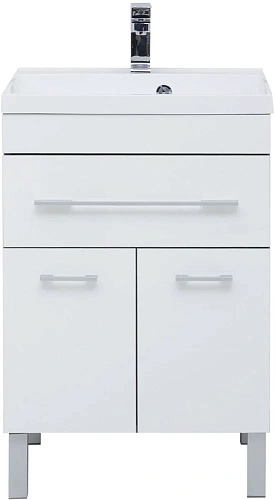 Тумба под раковину Aquanet Верона 58 белый (напольная 1 ящик 2 дверцы) 00182507 Тумба под раковину Aquanet Верона 58 белый (напольная 1 ящик 2 дверцы) 00182507