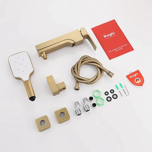 Смеситель для ванны Raglo R02.30.03, золотой сатин Смеситель для ванны Raglo R02.30.03, золотой сатин