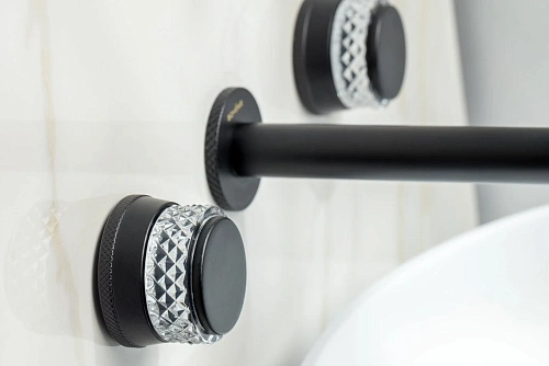 Смеситель для раковины Boheme AURA BLACK встраиваемый 152-2-B-A Смеситель для раковины Boheme AURA BLACK встраиваемый 152-2-B-A