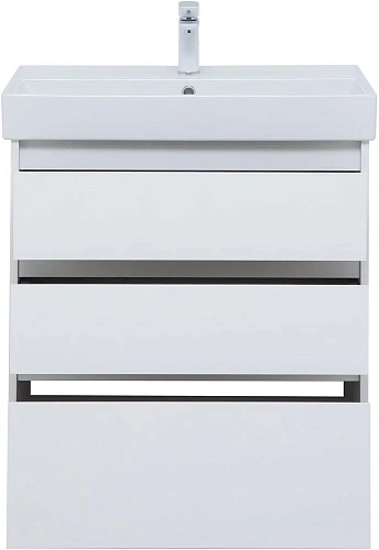 Тумба под раковину Aquanet Nova Lite 75 белый глянец (3 ящика) 00302472 Тумба под раковину Aquanet Nova Lite 75 белый глянец (3 ящика) 00302472