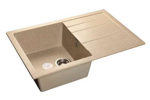 Кухонная мойка GranFest Quadro Q-780 L пес песок Кухонная мойка GranFest Quadro Q-780 L пес песок