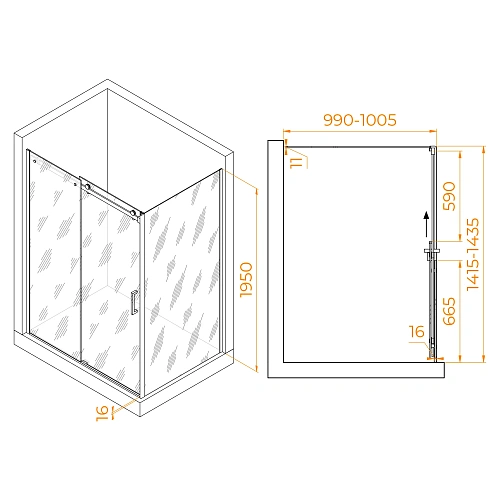 Душевой уголок RGW TO-44 (TO-14 + Z-050-2) 1400x1000 мм 02074440-11 хром Easy Clean Душевой уголок RGW TO-44 (TO-14 + Z-050-2) 1400x1000 мм 02074440-11 хром Easy Clean