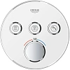Смеситель для душа GROHE Grohtherm SmartControl на 3 выхода, белая луна (29904LS0) внешняя часть тер Смеситель для душа GROHE Grohtherm SmartControl на 3 выхода, белая луна (29904LS0) внешняя часть тер