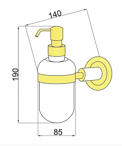 Дозатор жидкого мыла Boheme Murano 10912-W-G Дозатор жидкого мыла Boheme Murano 10912-W-G