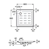 Душевой поддон Roca Easy 800х800 белый, с сифоном 276080000 Душевой поддон Roca Easy 800х800 белый, с сифоном 276080000