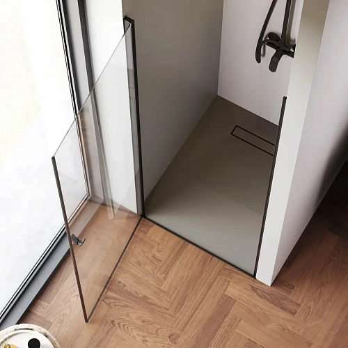 Душевая дверь AM.PM Sunny W87G-80-1P-BT распашная 80x190 профиль черный, стекло прозрачное Душевая дверь AM.PM Sunny W87G-80-1P-BT распашная 80x190 профиль черный, стекло прозрачное