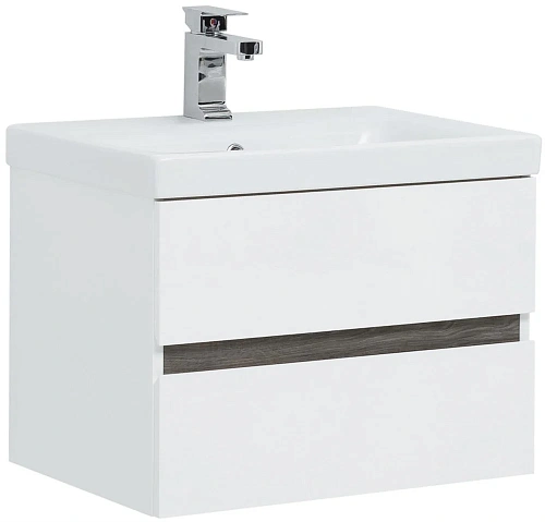 Комплект мебели Aquanet Беркли 60 белый/дуб рошелье (зеркало дуб рошелье) 00258906 Комплект мебели Aquanet Беркли 60 белый/дуб рошелье (зеркало дуб рошелье) 00258906