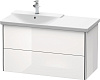 Картинка анонса товара «тумба под раковину duravit xsquare xs418502222 подвесная 101 см белая глянцевый»