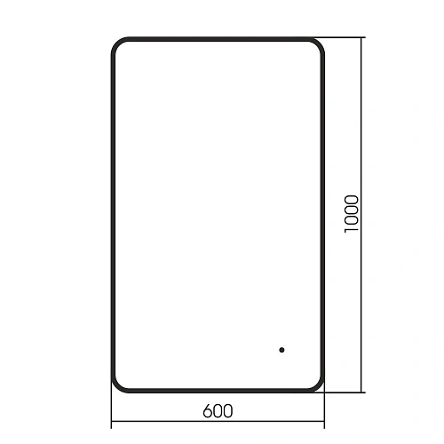 Зеркало ABBER See AG6102SCB с подсветкой, бесконтактный выключатель, диммер, черный Зеркало ABBER See AG6102SCB с подсветкой, бесконтактный выключатель, диммер, черный