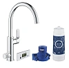 Смеситель для кухни GROHE Blue Pure Eurosmart, без электроники с C-образным изливом, для подачи смеш 30383000