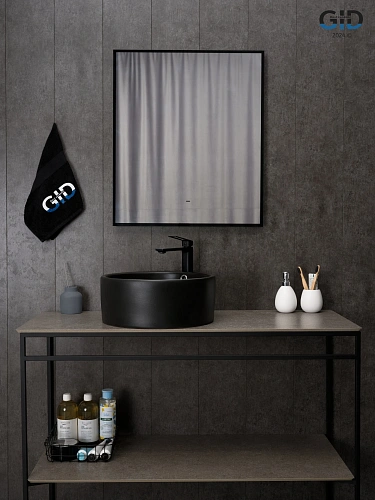 Раковина Gid N9130bg 53382 накладная черная графит 41.5x41.5x16.5 Раковина Gid N9130bg 53382 накладная черная графит 41.5x41.5x16.5