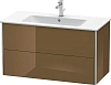 Тумба под раковину Duravit XSquare XS417306161 подвесная 101 см Коричнево-оливковый глянцевый