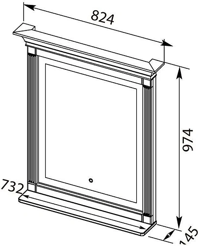 Зеркало Aquanet Селена 90 белый/серебро 00201646 Зеркало Aquanet Селена 90 белый/серебро 00201646