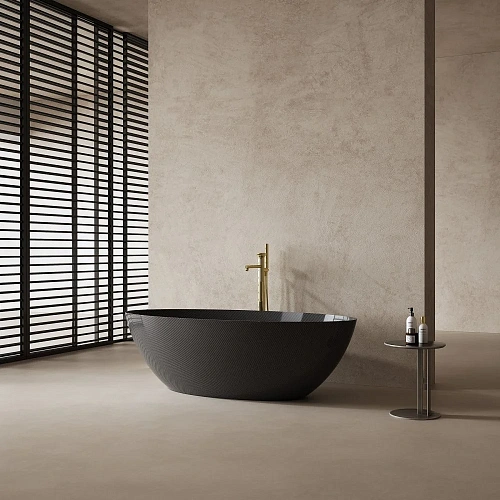 Ванна отдельностоящая ABBER AK9002-1.8 180x85 универсальная, черная, карбоновая Ванна отдельностоящая ABBER AK9002-1.8 180x85 универсальная, черная, карбоновая