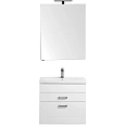 Комплект мебели Aquanet Рондо 70 белый (2 ящика, зеркало камерино) 00195701 Комплект мебели Aquanet Рондо 70 белый (2 ящика, зеркало камерино) 00195701