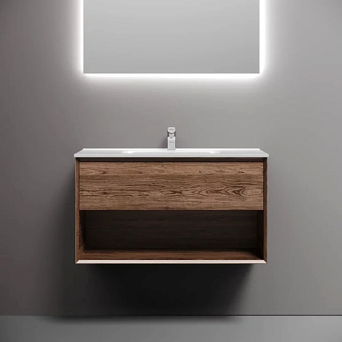 Тумба под раковину Sancos Marmi 1.0 MR1.090ECH 890х445х520 дуб чарльстон, подвесная Тумба под раковину Sancos Marmi 1.0 MR1.090ECH 890х445х520 дуб чарльстон, подвесная