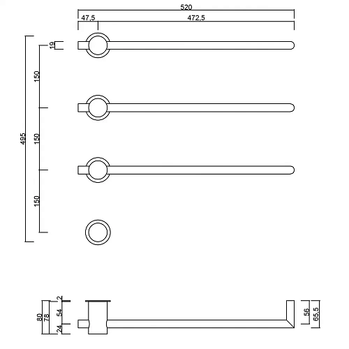 Полотенцесушитель электрический ABBER Charme AH4003MW белый матовый Полотенцесушитель электрический ABBER Charme AH4003MW белый матовый