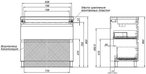 Тумба под раковину Aquanet Нота New 90 00344146 дуб светлый Тумба под раковину Aquanet Нота New 90 00344146 дуб светлый