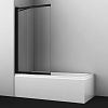 Картинка анонса товара «шторка на ванну wasserkraft dill 61s02-80ws fixed wasserschutz черный»