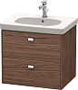 Тумба под раковину Duravit Brioso BR414501021 подвесная 62 см Орех темный