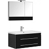 Комплект мебели Aquanet Верона NEW 90 черный (подвесной 2 ящика) 00230313