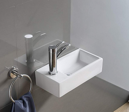 Раковина CeramaLux D1043 накладная/подвесная, белый