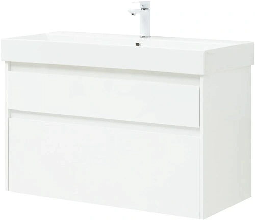 Тумба под раковину Aquanet Nova Lite 100 (SLIM SYNERGY) белый, 2 ящика 00249940 Тумба под раковину Aquanet Nova Lite 100 (SLIM SYNERGY) белый, 2 ящика 00249940