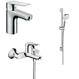 Комплект смесителей Hansgrohe Logis E SetLogisE70A 71177000+71415000+26532400 с душевым гарнитуром Комплект смесителей Hansgrohe Logis E SetLogisE70A 71177000+71415000+26532400 с душевым гарнитуром