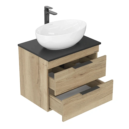 Тумба под раковину Onika Легран 60 см 106162 подвесная, дуб галифакс, под столешницу Тумба под раковину Onika Легран 60 см 106162 подвесная, дуб галифакс, под столешницу