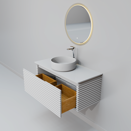 Комплект мебели ArtDecco Jacqueline 100 AJC10W34S3MF белый Комплект мебели ArtDecco Jacqueline 100 AJC10W34S3MF белый