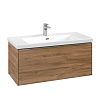 Картинка анонса товара «тумба под раковину villeroy &amp; boch subway 3.0 с подсветкой oak kansas / oak kansas c569l0rh»