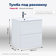 Тумба под раковину Aquanet Терра 60 белый матовый 00313232 подвесная Тумба под раковину Aquanet Терра 60 белый матовый 00313232 подвесная