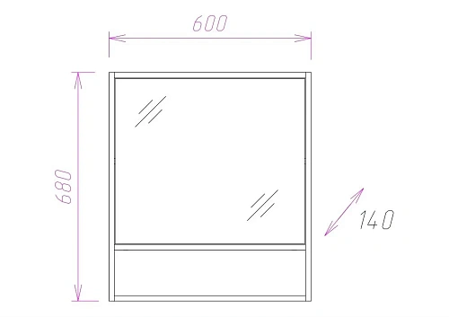 Зеркальный шкаф Onika НАТАЛИ 60.00 правый 206061 Зеркальный шкаф Onika НАТАЛИ 60.00 правый 206061