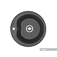 Кухонная мойка Aquaton Мида 1A712732MD210 из литого мрамора, круглая, графит Кухонная мойка Aquaton Мида 1A712732MD210 из литого мрамора, круглая, графит