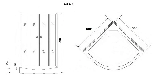 Душевой уголок Niagara NG 003-08N 0030822N Душевой уголок Niagara NG 003-08N 0030822N