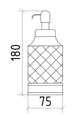Дозатор жидкого мыла Boheme Royal Cristal 10929-G Дозатор жидкого мыла Boheme Royal Cristal 10929-G