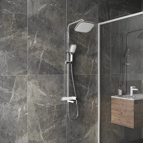 Душевая система GROSSMAN Alba 500.K35.06.100/000 хром с белым Душевая система GROSSMAN Alba 500.K35.06.100/000 хром с белым