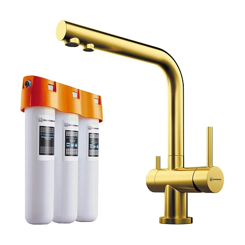 Смеситель для кухни Omoikiri Nagano-LG + Pure drop Lite с фильтром 4178.8028 Смеситель для кухни Omoikiri Nagano-LG + Pure drop Lite с фильтром 4178.8028