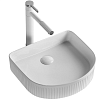 Картинка анонса товара «раковина ceruttispa cr8011 415х365х105 накладная, белая, половина овала»