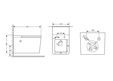 Унитаз подвесной ABBER Rechteck AC1202P белый с импульсным смывом с крышкой микролифт Унитаз подвесной ABBER Rechteck AC1202P белый с импульсным смывом с крышкой микролифт