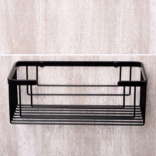 Полка WasserKRAFT K-711BLACK металлическая черный Полка WasserKRAFT K-711BLACK металлическая черный