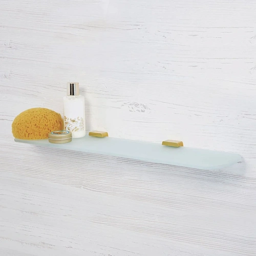 Полка WasserKRAFT Sauer K-7924 стеклянная золото Полка WasserKRAFT Sauer K-7924 стеклянная золото