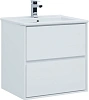 Тумба под раковину Aquanet Милан 65 белый глянец 00339965 подвесная