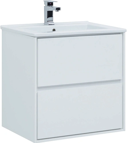 Тумба под раковину Aquanet Милан 65 белый глянец 00339965 подвесная Тумба под раковину Aquanet Милан 65 белый глянец 00339965 подвесная