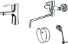 Комплект смесителей D&amp;K DA1360003SET (DA1362141,DA1363301)